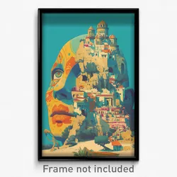 Greek Movie Poster - Unrealistic Exotic Town (Greece Retro Film Art Print)