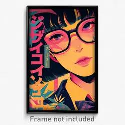 Thai Movie Poster - Woman Feeling Annoyance, Academic Purple Bow (Art Print)
