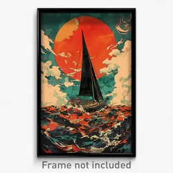 French Movie Poster - Peaceful Shipwreck (France Retro Film Art Print)