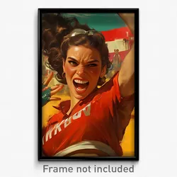 Spanish Movie Poster - Girl Feeling Assertive, Crazy Gym Shirt (Spain Art Print)