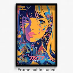 French Movie Poster - Blissful Square (France Psychedelic Art Retro Film Print)