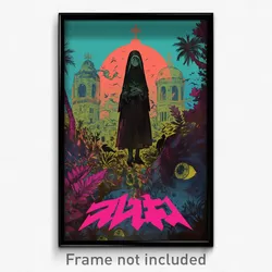 Hebrew Movie Poster - Gloomy Abbey (Israel Psychedelic Art Retro Film Print)