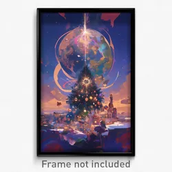 Art Poster - Marvelous Christmas (Psychedelic Trippy Weird 11x17 Cartoon Print)