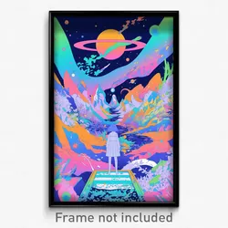 Movie Art Poster - Velvety Anime (Psychedelic Trippy Retro Cartoon Film Print)
