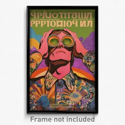 Russian Movie Poster - Man Feeling Awe, Kaleidoscopic Side Slit Shorts (Print)