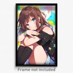 Anime Art Poster - Girl Feeling Persevering Wearing Stylish Wristband (Print)