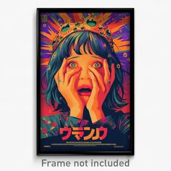 French Movie Poster - Woman Feeling Alarm, Fluid Crown (France Film Art Print)