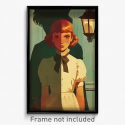 Icelandic Movie Poster - Girl Feeling Friendliness, Shadowy White Bowtie (Print)