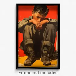 Mexican Movie Poster - Boy Feeling Depressed, Steel Ankle Boots (Art Print)