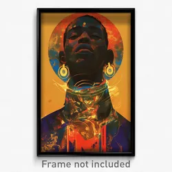 Movie Art Poster - Man Feeling Unhappy, Well Worn Gold Earrings (Film Print)