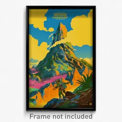 Icelandic Movie Poster - Novel Climb (Iceland Psychedelic Art Retro Film Print)