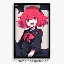 Anime Art Poster - Girl Feeling Dumbstruck, Triangular Vampire Costume (Print)