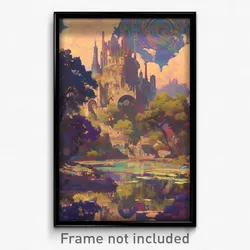 Art Poster - Enormous Estate (Psychedelic Trippy Weird 11x17 Print)