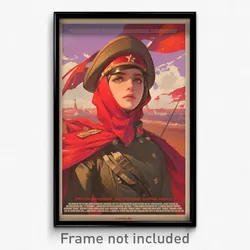 Russian Movie Poster - Girl Feeling Schadenfreude, Humble Two Sided Cape (Print)