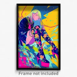 Art Poster - Woman Feeling Triumphant, Prestigious Lace Trimmed Legwear (Print)