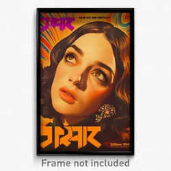 Hebrew Movie Poster - Woman Feeling Irritated, Smooth Crop Top Overhang (Print)