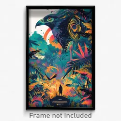 French Movie Poster - Far Rainforest (France Psychedelic Art Retro Film Print)