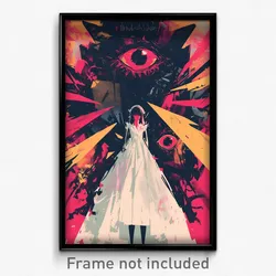 French Movie Poster - Girl Feeling Weak, Pink Wedding Dress (France Art Print)