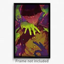 Anime Art Poster - Man Feeling Contempt Wearing Glaring Green Gloves (Print)