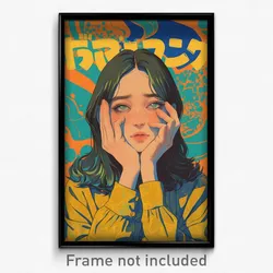 Thai Movie Poster - Girl Feeling Dispirited, Artistic Yellow Sweater (Art Print)