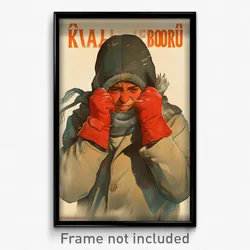 Icelandic Movie Poster - Boy Feeling Frustrated, Academic Red Gloves (Art Print)