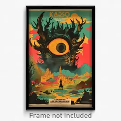 Greek Movie Poster - Round Karst (Greece Psychedelic Art Retro Film Print)