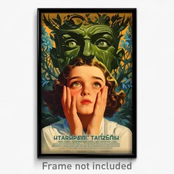 Greek Movie Poster - Girl Feeling Cowardly, Livid Blue Footwear (Art Print)