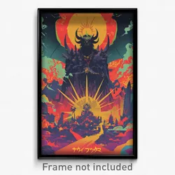 Spanish Movie Poster - Basic Throne (Spain Psychedelic Art Retro Film Print)
