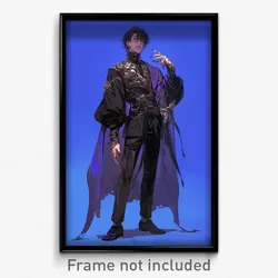 Art Poster - Man Feeling Happiness Wearing Expensive Goth Clothes (Art Print)
