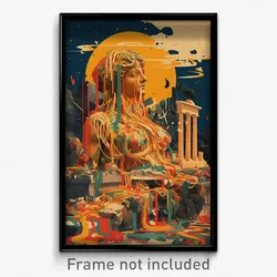 Greek Movie Poster - Stimulating Spaghetti (Greece Retro Film Art Print)
