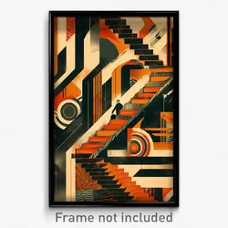 Icelandic Movie Poster - Orange Jail (Iceland Psychedelic Art Retro Film Print)