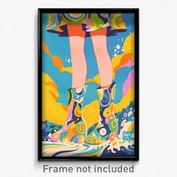 Icelandic Movie Poster - Bubbly Leg (Iceland Psychedelic Art Retro Film Print)