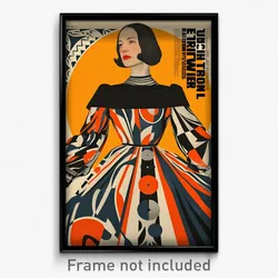 German Movie Poster - Woman Feeling Exasperated, Colorful Impossible Dress