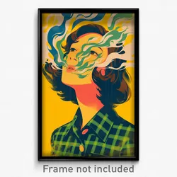 Brazilian Movie Poster - Girl Feeling Miserliness, Modest Green Jacket (Print)