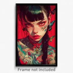 Art Poster - Red Park (Psychedelic Trippy Weird 11x17 Print)