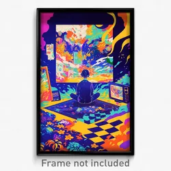 Icelandic Movie Poster - Villainous Gaming Room (Iceland Retro Film Art Print)