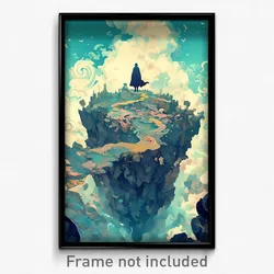 Art Poster - Simplistic Well (Psychedelic Trippy Weird 11x17 Cartoon Print)