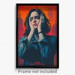Icelandic Movie Poster - Girl Feeling Cowardly, Realistic Wristband (Art Print)