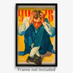 Russian Movie Poster - Boy Feeling Remorse, Blue Frilled Socks (Art Print)