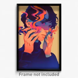 Icelandic Movie Poster - Boy Feeling Contentment, Flippant Popped Button (Print)