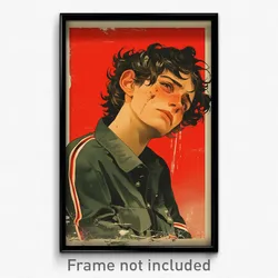 German Movie Poster - Boy Feeling Boredom, Artistic Polo Shirt (Art Print)