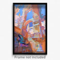 Art Poster - Huge Stockholm (Psychedelic Trippy Weird 11x17 Cartoon Print)
