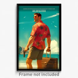 Spanish Movie Poster - Man Feeling Idleness, Humble Hawaiian Shirt (Art Print)