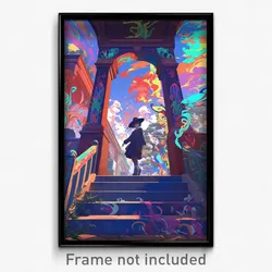 Art Poster - Humble High School (Psychedelic Trippy Weird 11x17 Cartoon Print)
