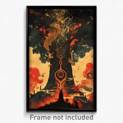Mexican Movie Poster - Giant Fire (Mexico Psychedelic Art Retro Film Print)