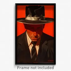 Spanish Movie Poster - Man Feeling Mystified, Adorable Fedora (Spain Art Print)