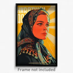 Icelandic Movie Poster - Woman Feeling Gloomy, Classic Headdress (Art Print)