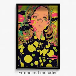 German Movie Poster - Girl Feeling Irritated, Nice V Neck (Germany Art Print)