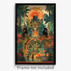 Indonesian Movie Poster - Worn Rainforest (Indonesia Retro Film Art Print)