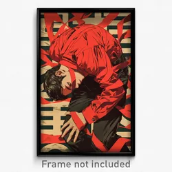 Korean Movie Poster - Boy Feeling Demoralized, Impeccable Red Ribbon (Art Print)